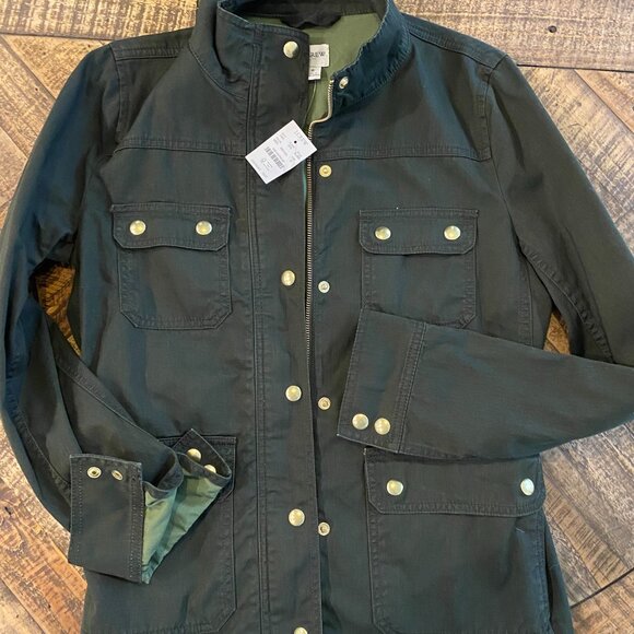 NWT J. Crew Factory Resin Twill Field Jacket - Picture 1 of 2